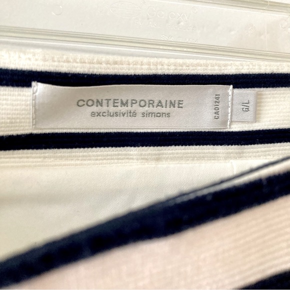 Striped Contemporaine (Simons) mini skirt  (size L) - Picture 2 of 4